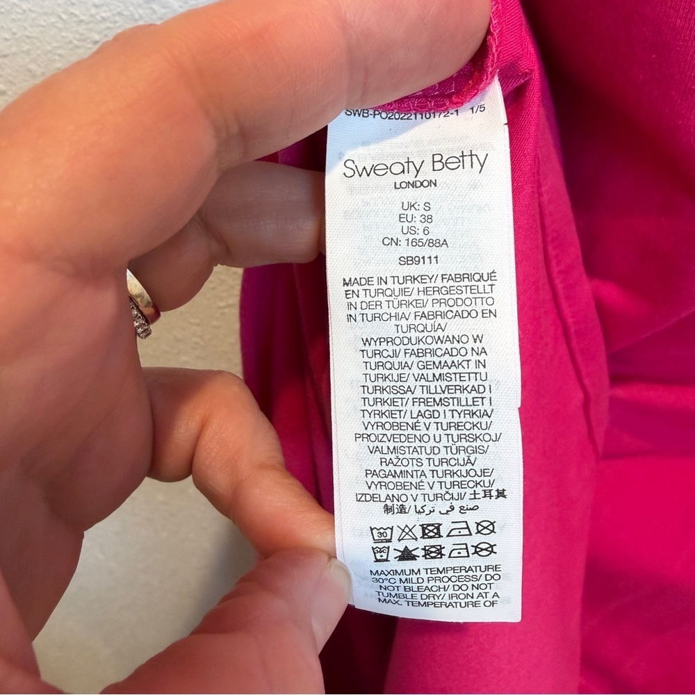 NWT Sweaty Betty Mellow Front Midi T-Shirt Dress Anthropology Pink Small - Picture 6 of 7